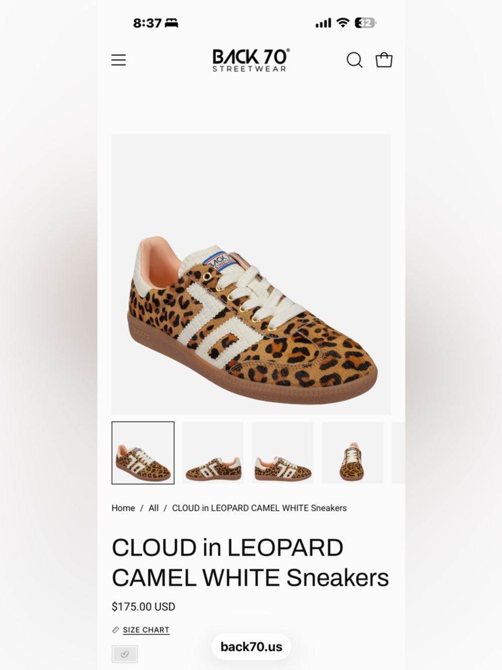 Back 70 Cloud Leopard Sneakers